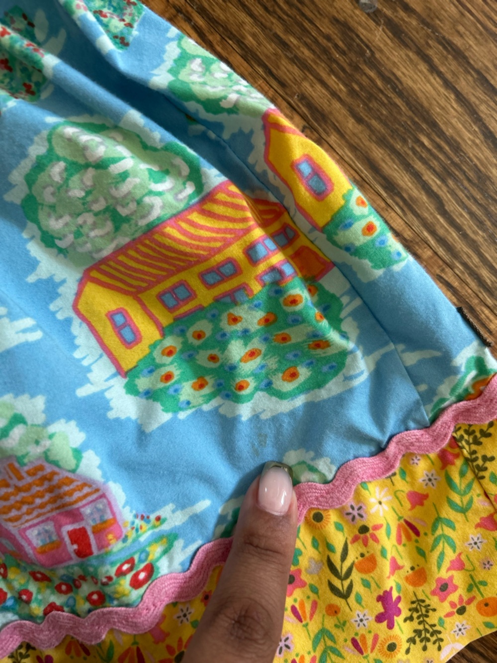 Matilda Jane Home Sweet Home Dress Size 2 Colorful Patchwork Cottage Print - Picture 6 of 6